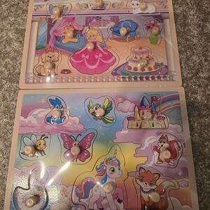 Princess and Unicorn Wooden Puzzle Set